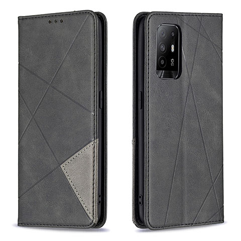 Custodia Portafoglio In Pelle Cover con Supporto B07F per Oppo A94 5G Nero