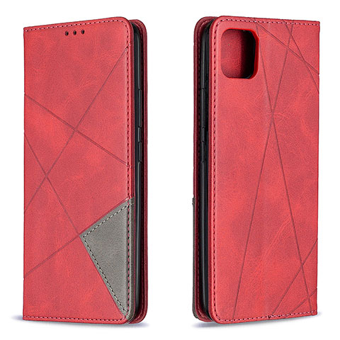 Custodia Portafoglio In Pelle Cover con Supporto B07F per Realme C11 (2021) Rosso