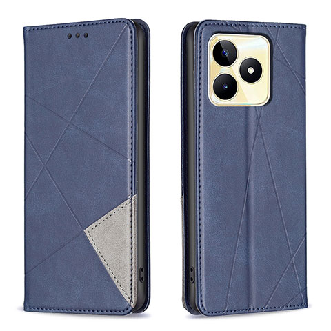 Custodia Portafoglio In Pelle Cover con Supporto B07F per Realme Narzo N53 Blu