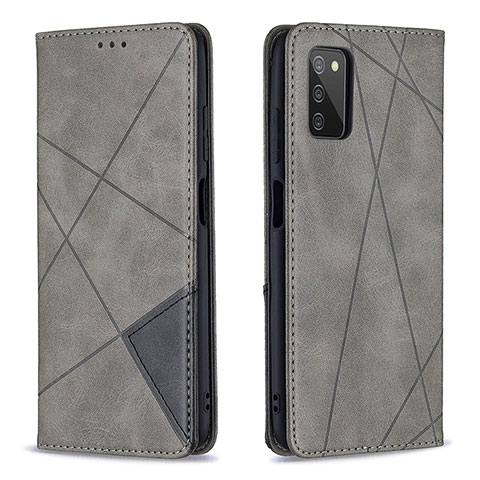 Custodia Portafoglio In Pelle Cover con Supporto B07F per Samsung Galaxy A03s Grigio