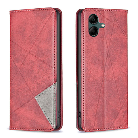 Custodia Portafoglio In Pelle Cover con Supporto B07F per Samsung Galaxy A04E Rosso