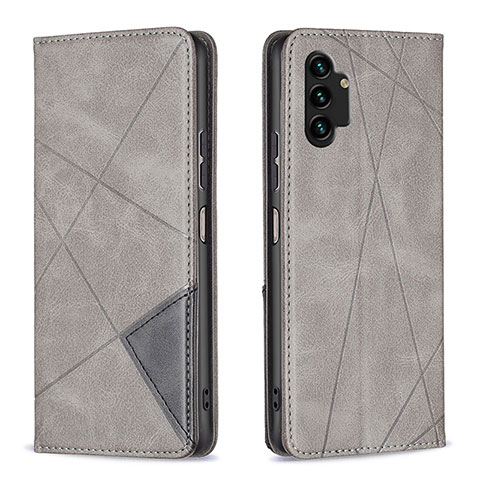 Custodia Portafoglio In Pelle Cover con Supporto B07F per Samsung Galaxy A13 4G Grigio