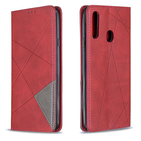 Custodia Portafoglio In Pelle Cover con Supporto B07F per Samsung Galaxy A20s Rosso