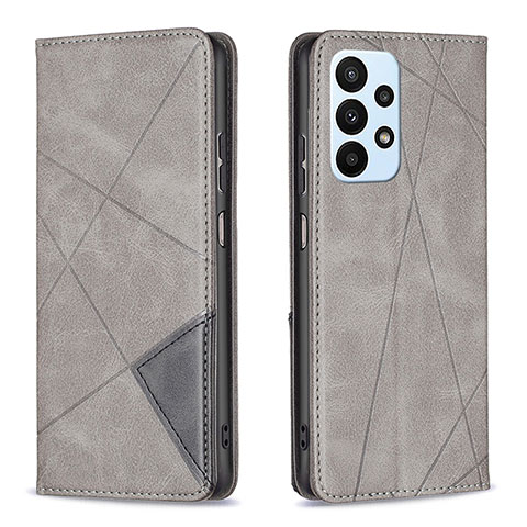 Custodia Portafoglio In Pelle Cover con Supporto B07F per Samsung Galaxy A23 4G Grigio