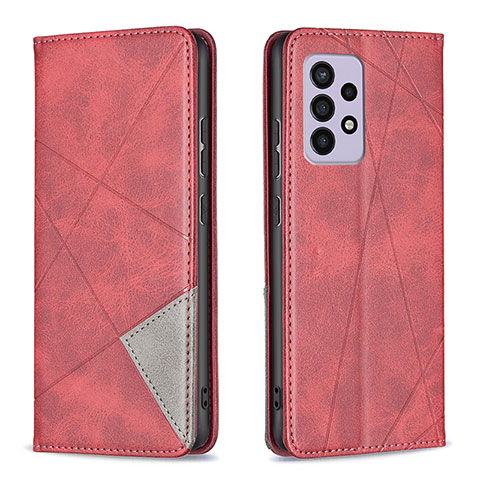 Custodia Portafoglio In Pelle Cover con Supporto B07F per Samsung Galaxy A33 5G Rosso