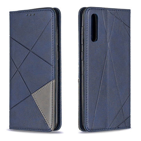 Custodia Portafoglio In Pelle Cover con Supporto B07F per Samsung Galaxy A50S Blu