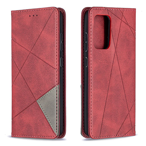 Custodia Portafoglio In Pelle Cover con Supporto B07F per Samsung Galaxy A52 5G Rosso