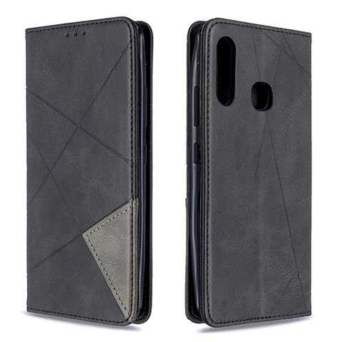 Custodia Portafoglio In Pelle Cover con Supporto B07F per Samsung Galaxy A70E Nero