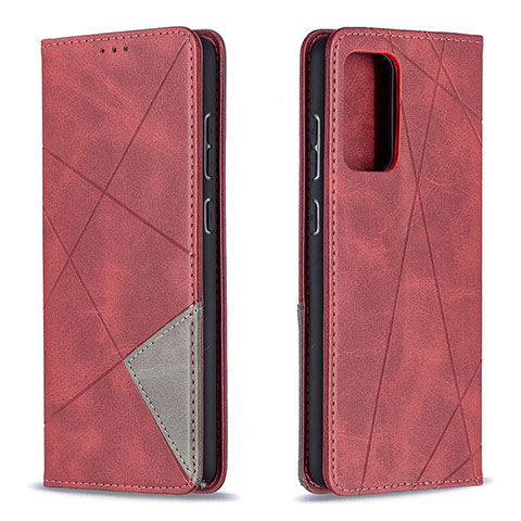 Custodia Portafoglio In Pelle Cover con Supporto B07F per Samsung Galaxy A72 4G Rosso