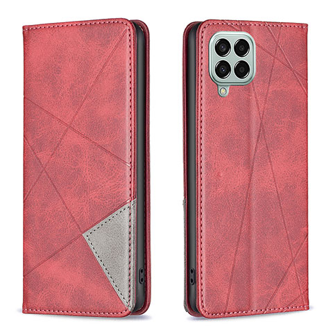 Custodia Portafoglio In Pelle Cover con Supporto B07F per Samsung Galaxy M33 5G Rosso