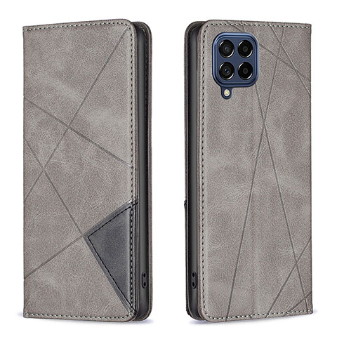 Custodia Portafoglio In Pelle Cover con Supporto B07F per Samsung Galaxy M53 5G Grigio