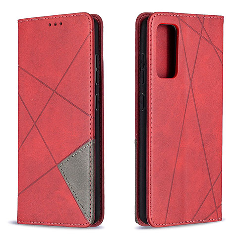 Custodia Portafoglio In Pelle Cover con Supporto B07F per Samsung Galaxy S20 FE 5G Rosso