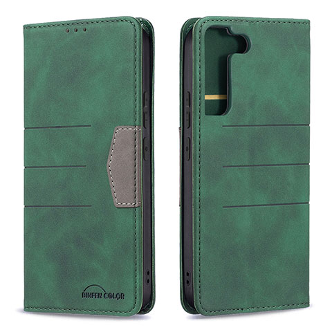 Custodia Portafoglio In Pelle Cover con Supporto B07F per Samsung Galaxy S21 Plus 5G Verde