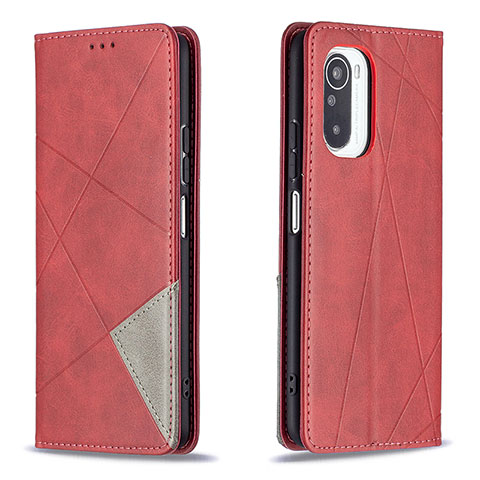 Custodia Portafoglio In Pelle Cover con Supporto B07F per Xiaomi Mi 11X 5G Rosso