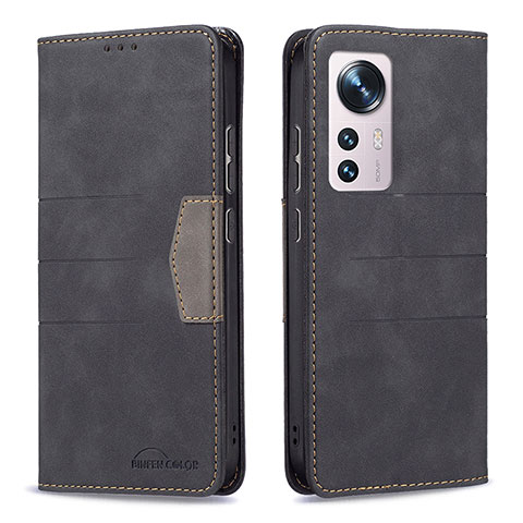 Custodia Portafoglio In Pelle Cover con Supporto B07F per Xiaomi Mi 12X 5G Nero