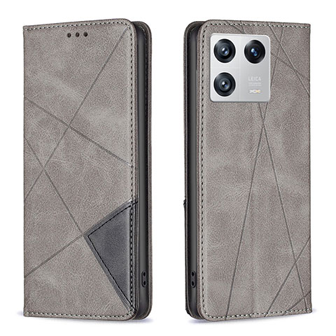 Custodia Portafoglio In Pelle Cover con Supporto B07F per Xiaomi Mi 13 5G Grigio