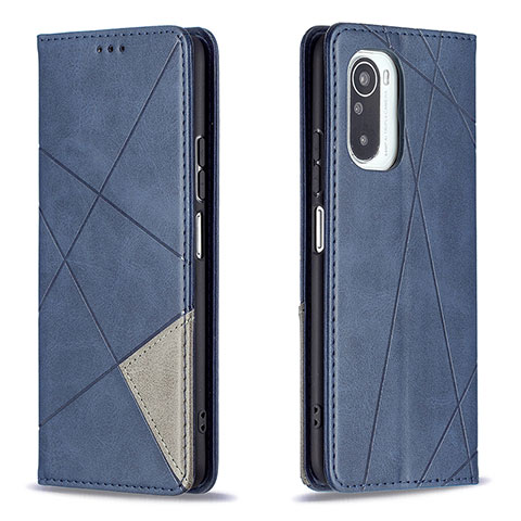 Custodia Portafoglio In Pelle Cover con Supporto B07F per Xiaomi Redmi K40 5G Blu