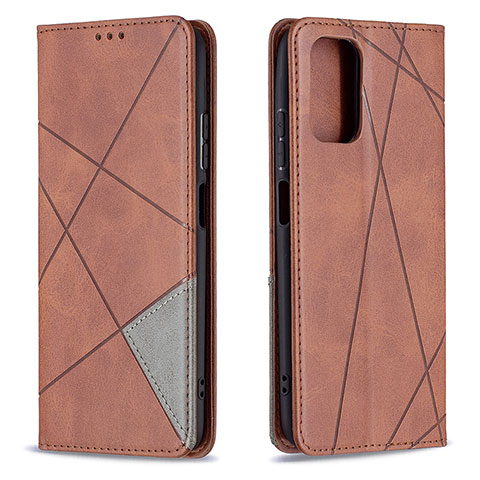 Custodia Portafoglio In Pelle Cover con Supporto B07F per Xiaomi Redmi Note 10 4G Marrone