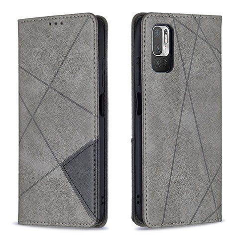 Custodia Portafoglio In Pelle Cover con Supporto B07F per Xiaomi Redmi Note 10 5G Grigio