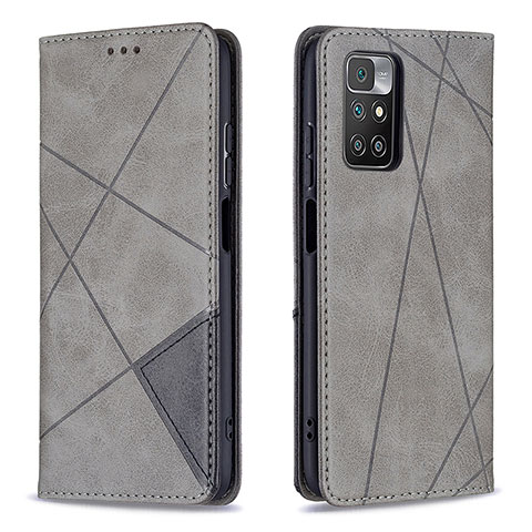 Custodia Portafoglio In Pelle Cover con Supporto B07F per Xiaomi Redmi Note 11 4G (2021) Grigio