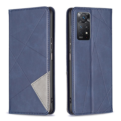 Custodia Portafoglio In Pelle Cover con Supporto B07F per Xiaomi Redmi Note 11 Pro 5G Blu