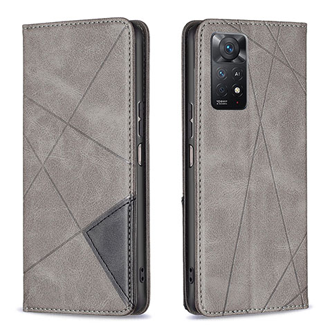 Custodia Portafoglio In Pelle Cover con Supporto B07F per Xiaomi Redmi Note 11 Pro 5G Grigio