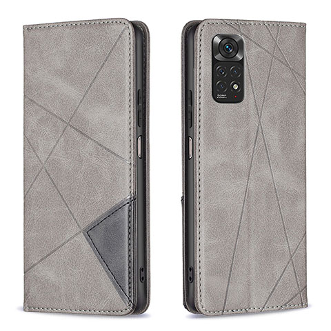 Custodia Portafoglio In Pelle Cover con Supporto B07F per Xiaomi Redmi Note 11S 4G Grigio