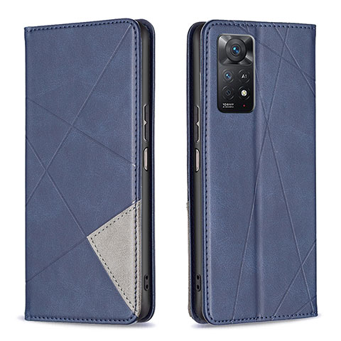 Custodia Portafoglio In Pelle Cover con Supporto B07F per Xiaomi Redmi Note 12 Pro 4G Blu