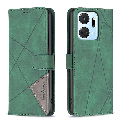 Custodia Portafoglio In Pelle Cover con Supporto B08F per Huawei Honor X7a Verde