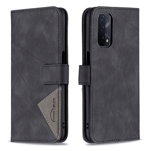 Custodia Portafoglio In Pelle Cover con Supporto B08F per Oppo A54 5G Nero