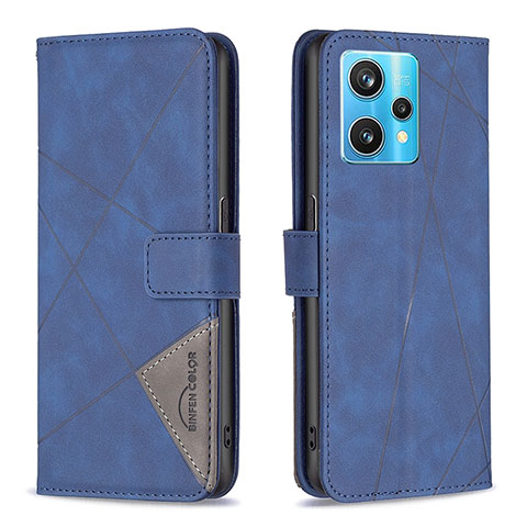 Custodia Portafoglio In Pelle Cover con Supporto B08F per Realme Narzo 50 Pro 5G Blu