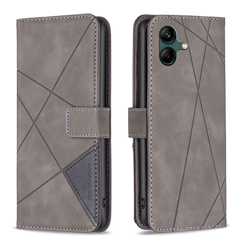 Custodia Portafoglio In Pelle Cover con Supporto B08F per Samsung Galaxy A04 4G Grigio