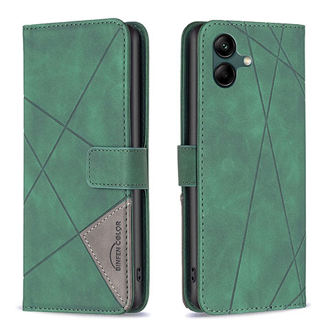 Custodia Portafoglio In Pelle Cover con Supporto B08F per Samsung Galaxy A04 4G Verde