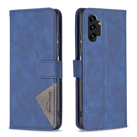 Custodia Portafoglio In Pelle Cover con Supporto B08F per Samsung Galaxy A13 4G Blu