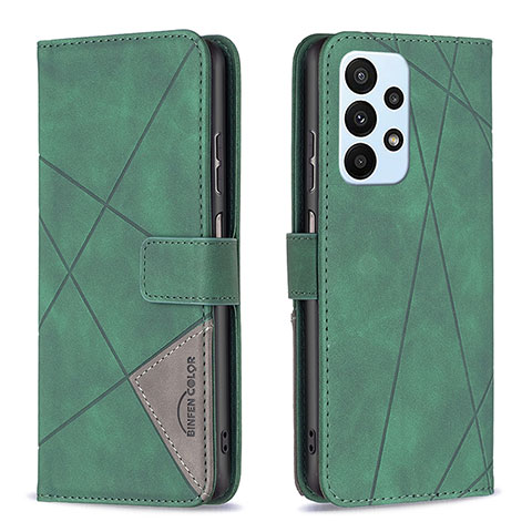 Custodia Portafoglio In Pelle Cover con Supporto B08F per Samsung Galaxy A23 5G Verde