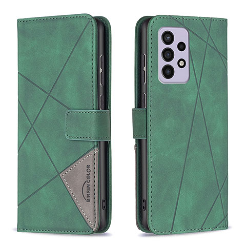 Custodia Portafoglio In Pelle Cover con Supporto B08F per Samsung Galaxy A33 5G Verde