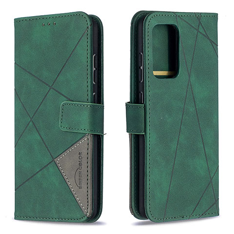 Custodia Portafoglio In Pelle Cover con Supporto B08F per Samsung Galaxy A52 4G Verde