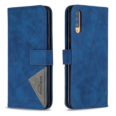 Custodia Portafoglio In Pelle Cover con Supporto B08F per Samsung Galaxy A70S Blu