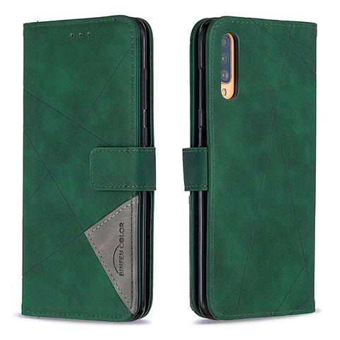 Custodia Portafoglio In Pelle Cover con Supporto B08F per Samsung Galaxy A70S Verde