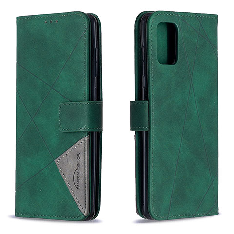 Custodia Portafoglio In Pelle Cover con Supporto B08F per Samsung Galaxy A71 4G A715 Verde