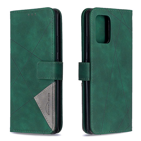 Custodia Portafoglio In Pelle Cover con Supporto B08F per Samsung Galaxy A91 Verde