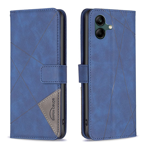 Custodia Portafoglio In Pelle Cover con Supporto B08F per Samsung Galaxy F14 5G Blu