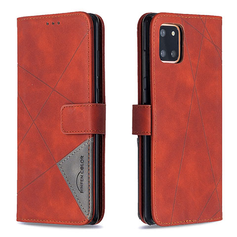 Custodia Portafoglio In Pelle Cover con Supporto B08F per Samsung Galaxy Note 10 Lite Arancione