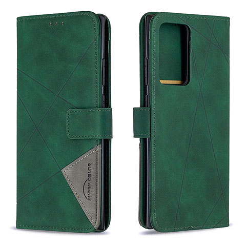 Custodia Portafoglio In Pelle Cover con Supporto B08F per Samsung Galaxy Note 20 Ultra 5G Verde