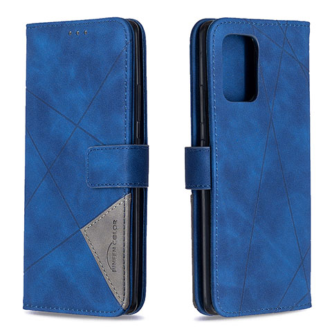 Custodia Portafoglio In Pelle Cover con Supporto B08F per Samsung Galaxy S10 Lite Blu