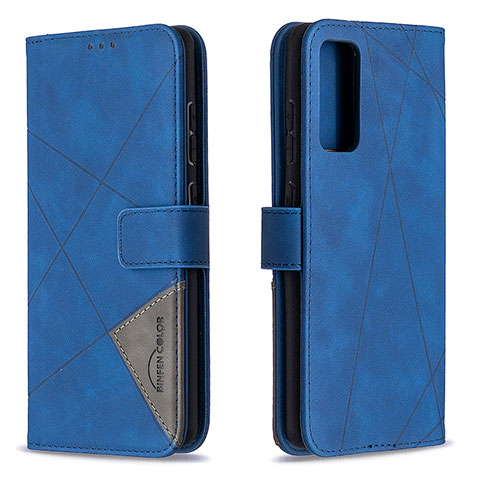 Custodia Portafoglio In Pelle Cover con Supporto B08F per Samsung Galaxy S20 FE 4G Blu