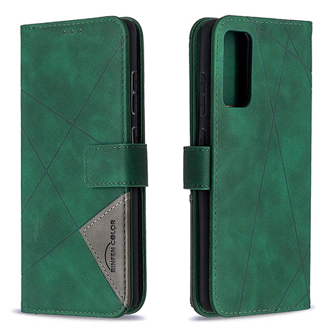 Custodia Portafoglio In Pelle Cover con Supporto B08F per Samsung Galaxy S20 Lite 5G Verde