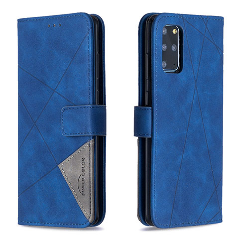 Custodia Portafoglio In Pelle Cover con Supporto B08F per Samsung Galaxy S20 Plus 5G Blu