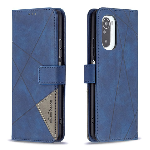 Custodia Portafoglio In Pelle Cover con Supporto B08F per Xiaomi Mi 11i 5G Blu