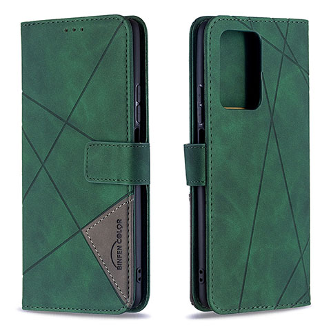 Custodia Portafoglio In Pelle Cover con Supporto B08F per Xiaomi Mi 11T Pro 5G Verde